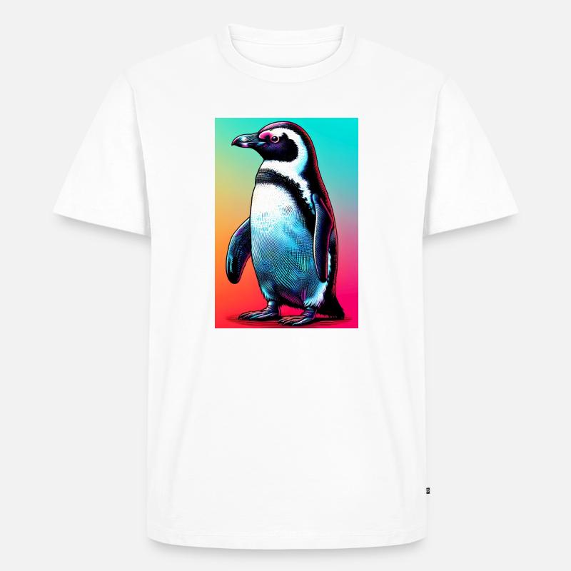 Pinguin - Männer Premium Bio T-Shirt - Weiß