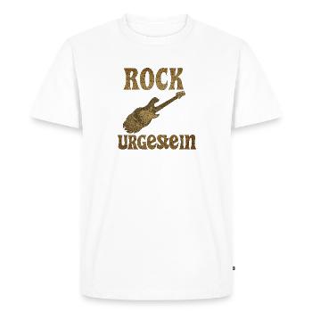 Rock Urgestein – Guitare d’or pour les légendes - T-shirt Premium bio Homme - blanc - Devant - Nico (187cm)