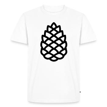 Pomme de Pin - T-shirt Premium bio Homme - blanc - Devant - Nico (187cm)