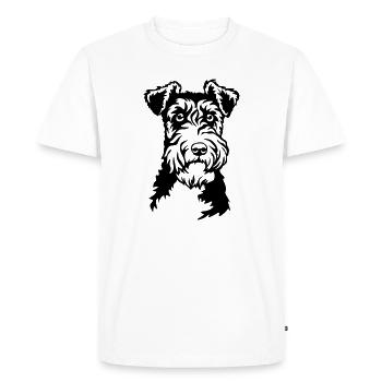 Fox Terrier Head - Men's Premium Organic T-Shirt - white - Front - Nico (187cm)