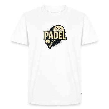 Padel Kraft Logo - T-shirt Premium bio Homme - blanc - Devant - Nico (187cm)