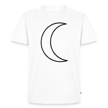 Silhouette de la Lune - T-shirt Premium bio Homme - blanc - Devant - Nico (187cm)