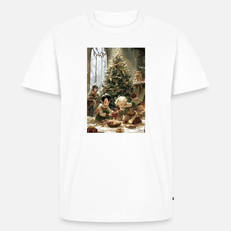Kinder mit einem Feenbaum - Männer Premium Bio T-Shirt - Weiß