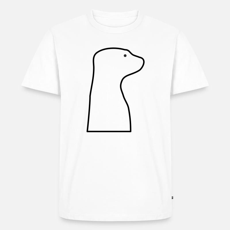 Erdmännchen - Männer Premium Bio T-Shirt - Weiß