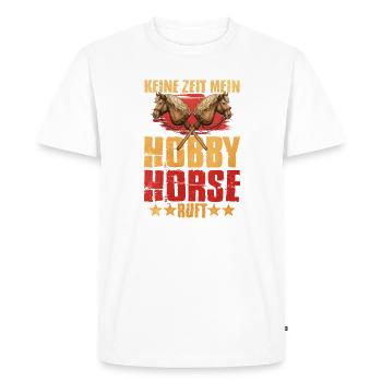 Déclaration du cheval de loisir Double Horse Heads - T-shirt Premium bio Homme - blanc - Devant - Nico (187cm)