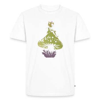 champignon fantaisie - T-shirt Premium bio Homme - blanc - Devant - Nico (187cm)
