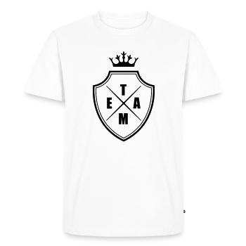 Team Wappen Crest - Men's Premium Organic T-Shirt - white - Front - Nico (187cm)