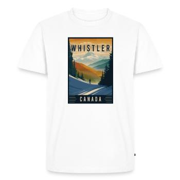 Winter Wonderland Whistler in Canada - Men's Premium Organic T-Shirt - white - Front - Nico (187cm)
