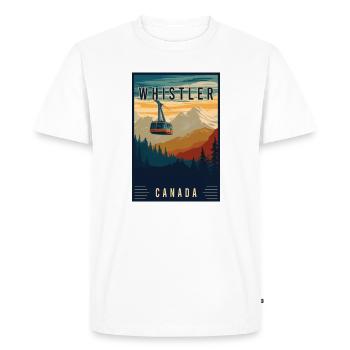 Discover Winter Wonderland Whistler in Canada - Men's Premium Organic T-Shirt - white - Front - Nico (187cm)