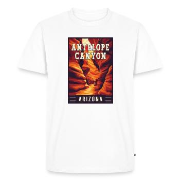 Découvrez les merveilles de l’Antelope Canyon en Arizona - T-shirt Premium bio Homme - blanc - Devant - Nico (187cm)