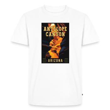 Découvrez les merveilles d’Antelope Canyon en Arizona - T-shirt Premium bio Homme - blanc - Devant - Nico (187cm)