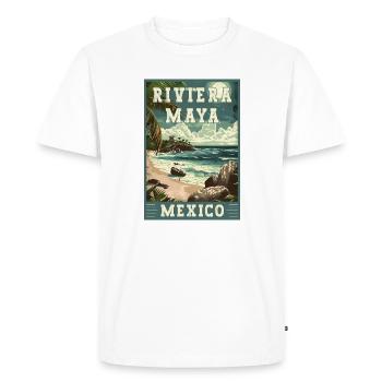 Discover Paradise In Riviera Maya - Mexico - Men's Premium Organic T-Shirt - white - Front - Nico (187cm)