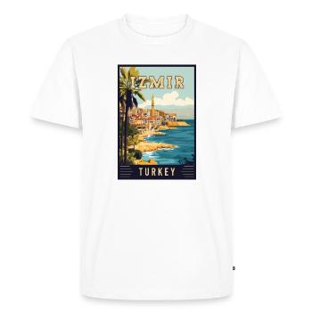 Découvrez la beauté d’Izmir en Turquie - T-shirt Premium bio Homme - blanc - Devant - Nico (187cm)