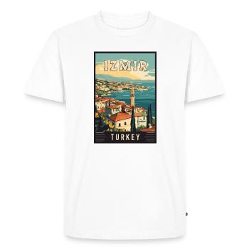 Découvrez la beauté d’Izmir en Turquie - T-shirt Premium bio Homme - blanc - Devant - Nico (187cm)