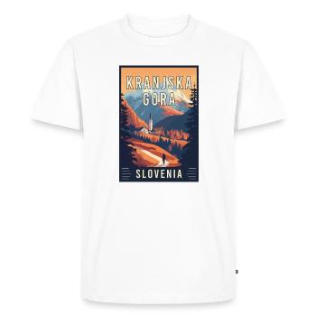 Experience Alpine Beauty Kranjska Gora in Slovenia - Men's Premium Organic T-Shirt - white - Front - Nico (187cm)