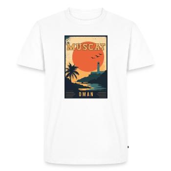 Experience Arabian Beauty of Muscat in Oman - Men's Premium Organic T-Shirt - white - Front - Nico (187cm)