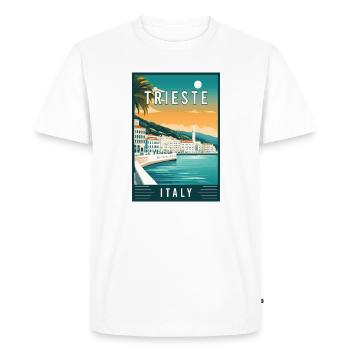 Découvrez la Trieste des gemmes adriatiques en Italie - T-shirt Premium bio Homme - blanc - Devant - Nico (187cm)