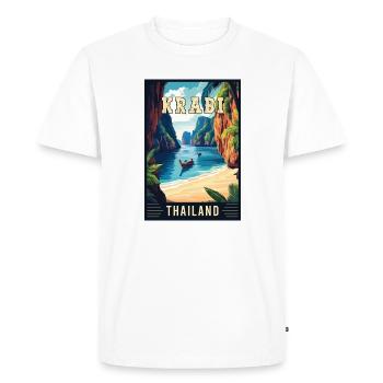 Discover Tropical Wonders of Krabi in Thailand - Men's Premium Organic T-Shirt - white - Front - Nico (187cm)
