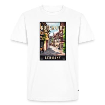 Discover Stunning Historic Nuremberg in Germany - Men's Premium Organic T-Shirt - white - Front - Nico (187cm)