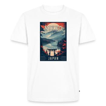 Experience Tranquility of Nikko in Japan - Men's Premium Organic T-Shirt - white - Front - Nico (187cm)