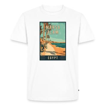 Découvrez le paradis de la mer Rouge Marsa Alam en Égypte - T-shirt Premium bio Homme - blanc - Devant - Nico (187cm)