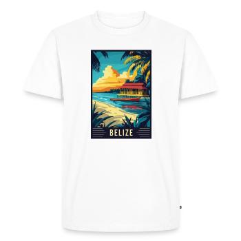 Découvrez le paradis tropical du Belize - T-shirt Premium bio Homme - blanc - Devant - Nico (187cm)