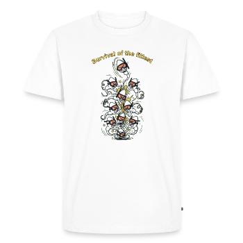 Survivance du spermatozoïde le plus apte - T-shirt Premium bio Homme - blanc - Devant - Nico (187cm)