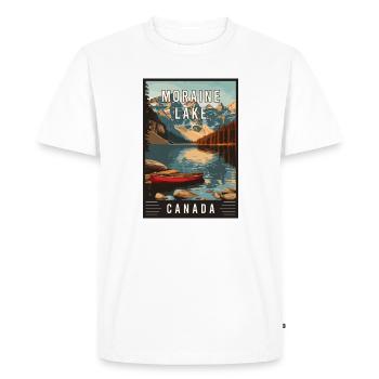 Découvrez le lac Moraine, Canada, parc national de Banff - T-shirt Premium bio Homme - blanc - Devant - Nico (187cm)