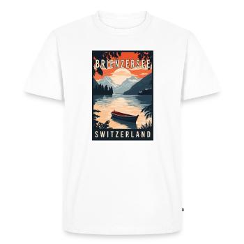 Découvrez le lac alpin de Brienzersee, Suisse - T-shirt Premium bio Homme - blanc - Devant - Nico (187cm)