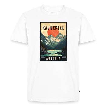 Explore Glacial Valley of Kaunertal in Austria - Men's Premium Organic T-Shirt - white - Front - Nico (187cm)