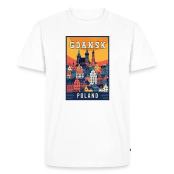 Experience Stunning Gdansk City in Poland - Men's Premium Organic T-Shirt - white - Front - Nico (187cm)