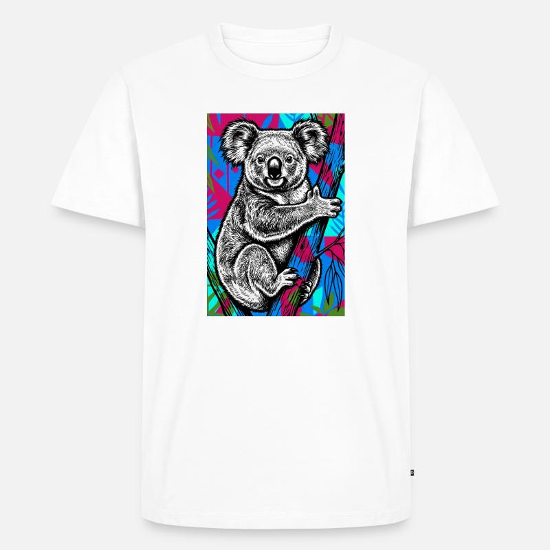 Koala - Männer Premium Bio T-Shirt - Weiß