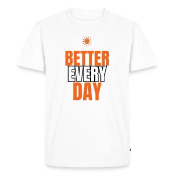 Citation motivationnelle pour un meilleur quotidien - T-shirt Premium bio Homme - blanc - Devant - Nico (187cm)