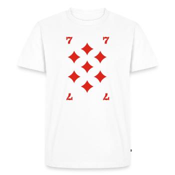 Vérifié Seven - T-shirt Premium bio Homme - blanc - Devant - Nico (187cm)