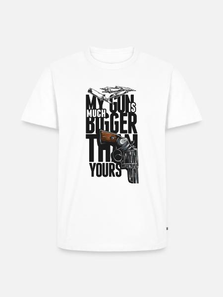 My GUN! - Männer Premium Bio T-Shirt - Weiß