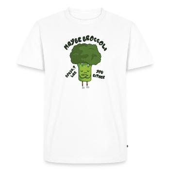 Funny Vegan Graphic - Men's Premium Organic T-Shirt - white - Front - Nico (187cm)