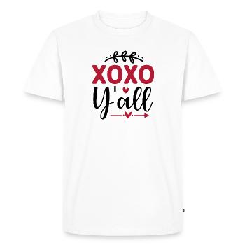 Design Xoxo y all - T-shirt Premium bio Homme - blanc - Devant - Nico (187cm)