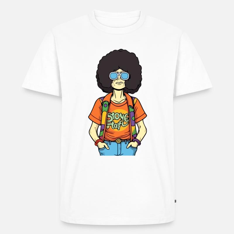 Marc der Hippie - Männer Premium Bio T-Shirt - Weiß