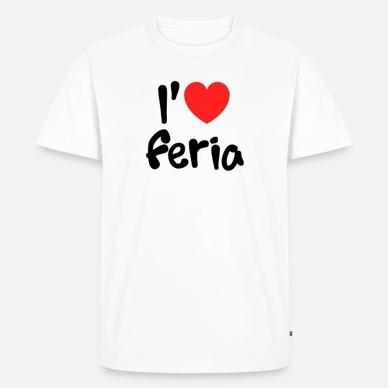 Liebe feria Liebe - Männer Premium Bio T-Shirt - Weiß