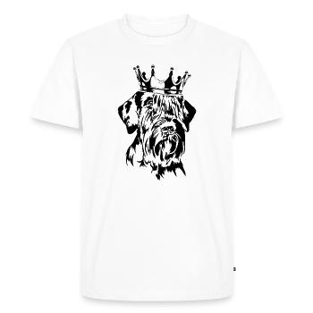 Schnauzer géant couronne chiens chiens Wilsigns - T-shirt Premium bio Homme - blanc - Devant - Nico (187cm)
