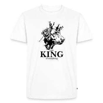 Curly Coated Retriever King everything Wilsigns - Men's Premium Organic T-Shirt - white - Front - Nico (187cm)