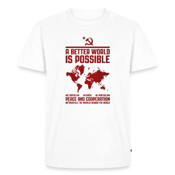 Un monde meilleur 2 - T-shirt Premium bio Homme - blanc - Devant - Nico (187cm)