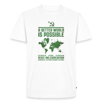 Un monde meilleur 2 - T-shirt Premium bio Homme - blanc - Devant - Nico (187cm)