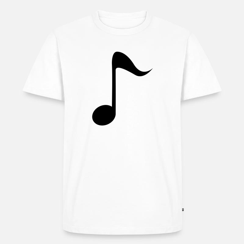 Note - Männer Premium Bio T-Shirt - Weiß