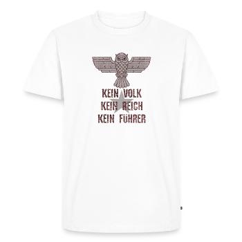 Aigle fédéral fédéral féeral hibou contre les nazis - T-shirt Premium bio Homme - blanc - Devant - Nico (187cm)