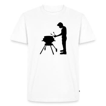 faim bbq grill grill grill manger schuerze gril - T-shirt Premium bio Homme - blanc - Devant - Nico (187cm)