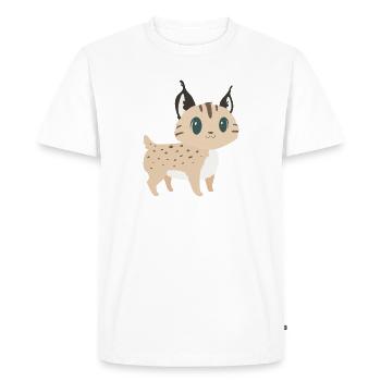 Lynx doux - T-shirt Premium bio Homme - blanc - Devant - Nico (187cm)