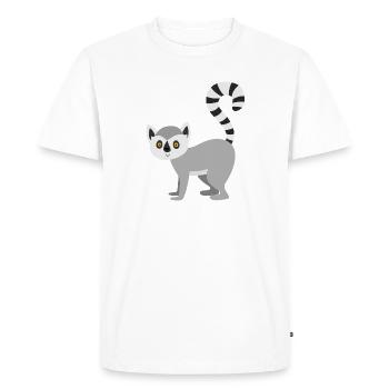 lemur - Men's Premium Organic T-Shirt - white - Front - Nico (187cm)