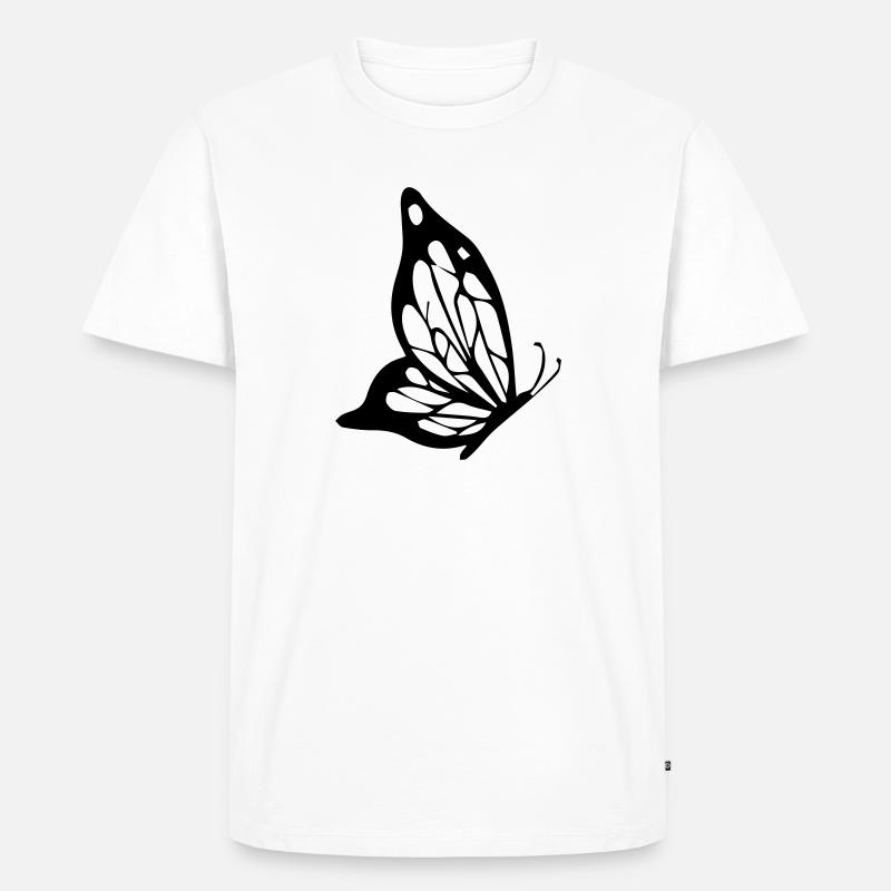 schmetterling - Männer Premium Bio T-Shirt - Weiß