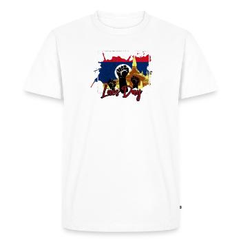 Laos Lao Laotian Flag Elephant Lao I Cadeau - T-shirt Premium bio Homme - blanc - Devant - Nico (187cm)